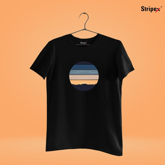 Mystic Horizon: Sunset Graphic Printed Men's T-shirt